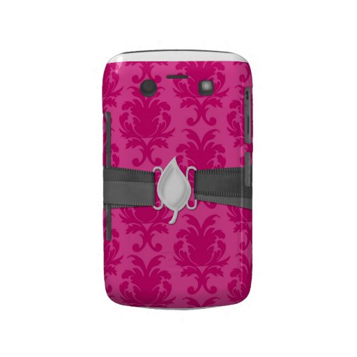 hot pink on pink chic damask pattern blackberry bold cases