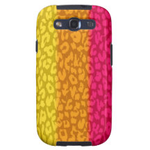 Hot Pink Orange Yellow Retro Leopard Print