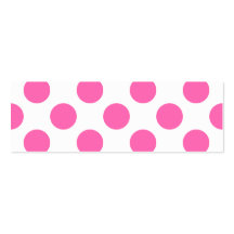 Hot Pink Polka Dots Business Card