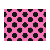 Hot Pink Polka Dots Postcard