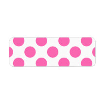 Hot Pink Polka Dots Return Address Labels