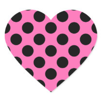 Hot Pink Polka Dots Stickers
