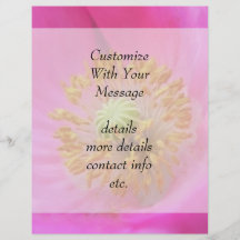 Hot Pink Poppy Flower Custom Flyer