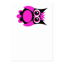 Hot Pink Punk Owl Business Card