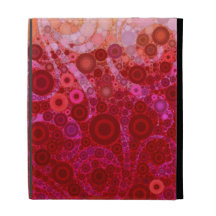 Hot Pink Purple Concentric Circles Mosaic Swirls iPad Cases