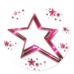 Hot Pink & Purple Rising Star Stickers