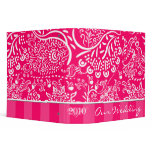 Hot Pink Raspberry Wedding Memory Album binders