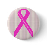 Hot Pink ribbon button