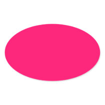 Hot Pink Oval Stickers