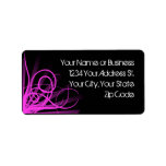 Hot Pink Swirl Address Labels labels