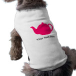 Hot Pink Teapot Pet T Shirt