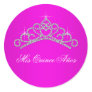 Hot Pink Tiara Sweet 15 16 Quinceana Label Sticker