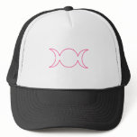 Hot Pink Triple Goddess Outline Mesh Hats