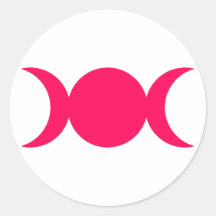 Hot Pink Triple Goddess Stickers