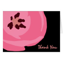 Hot Pink Tulip Thank You Card