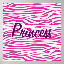 Hot Pink Zebra stripe pattern animal print