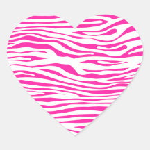Hot Pink Zebra stripe pattern animal print Sticker