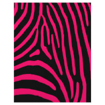 Hot Pink Zebra Stripes Letterhead Template
