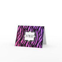 Hot Purple/Pink Zebra Stripes Monogram
