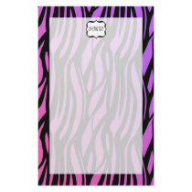 Hot Purple/Pink Zebra Stripes Monogram