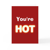 HOT Red Hot White Glowing Birthday Or Valentines Card