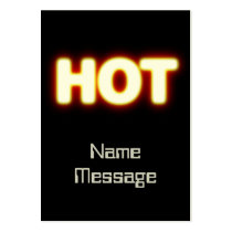 HOT Red Hot White Glowing Logo Business Card