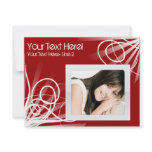 Hot Red / White Swirl Party Invitation invitations