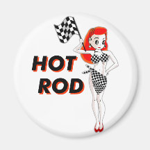 Hot Rod Fridge Magnet