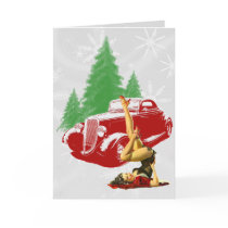 Hot Rod & Pin Up Christmas Cards