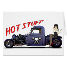 Hot Rod Truck with a Girl Card
