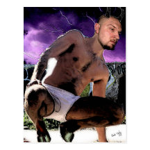Hot Satyr in Briefs Postcard
