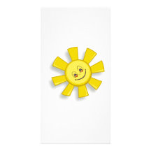Hot Smiling Sun Photo Card Template