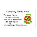 Hot Stuff Hot Pepper Photograph With Text Business Card