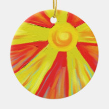Hot Sun Rays Christmas Tree Ornament