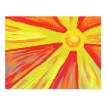 Hot Sun Rays Postcard