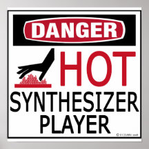 Hot Synthesizer Player Posters