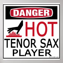 Hot Tenor Sax Player Poster