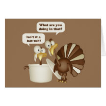 Hot Tub Turkey Greeting Cards