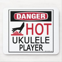 Hot Ukulele Player Mousepad