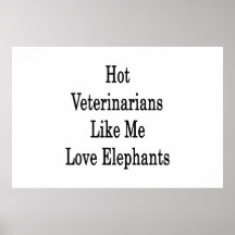 Hot Veterinarians Like Me Love Elephants Poster