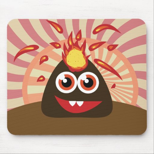 Hot Volcano Monster Mouse Pads