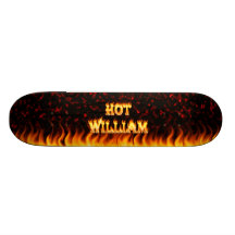 Hot William fire and flames red marble Skate Board Deck