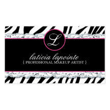 Hot Zebra Print Business Cards