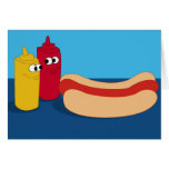 Hotdog Ketchup Mustard Match Made in Heaven Card