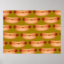 Hotdog Wallpaper Print