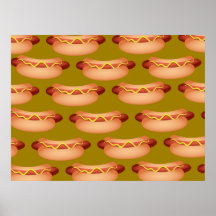 Hotdog Wallpaper Print