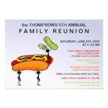 Hotdogs, Pickles & Ants Family Reunion Invitation
