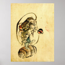 Hotei, Dieu de la bonne chance 1840 Posters
