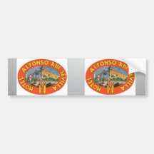 Hotel Alfonso Xiii Sevilla , Vintage Bumper Sticker