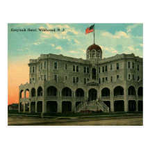 Hôtel de Greylock, Wildwood, cru de New Jersey Cartes Postales
